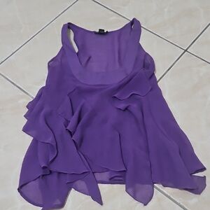 Chic Purple Ruffle Blouse